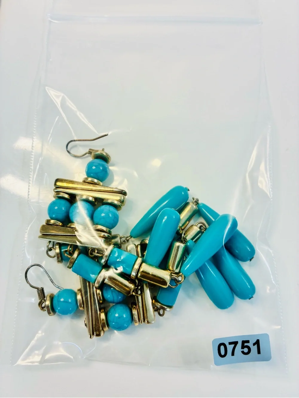 Boho Chic Multi-tier Turquoise & GLD Beaded Fringe Drop Chandelier Earrings LONG